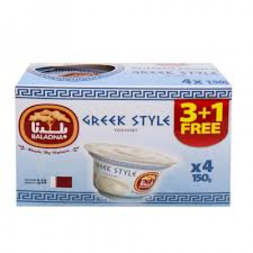 Baladna Plain Greek Style Yogurt 150Gm 3S+1
