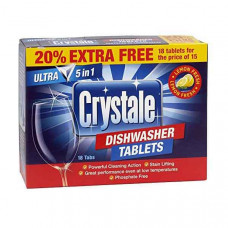 Crystale Dishwasher Tablets 18 Pieces