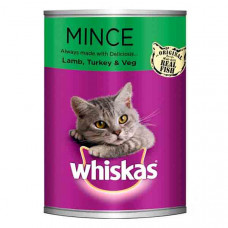 Whiskas Tasty Mince Lamb, Turkey & Veg 400gm